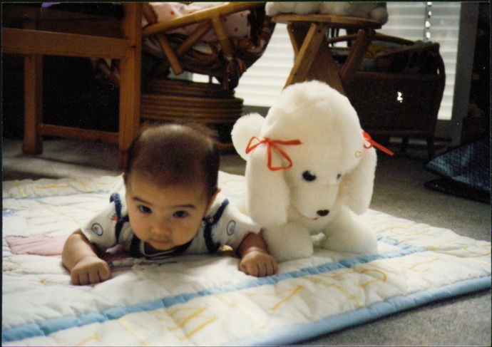 SARAH WITH TOY DOG 