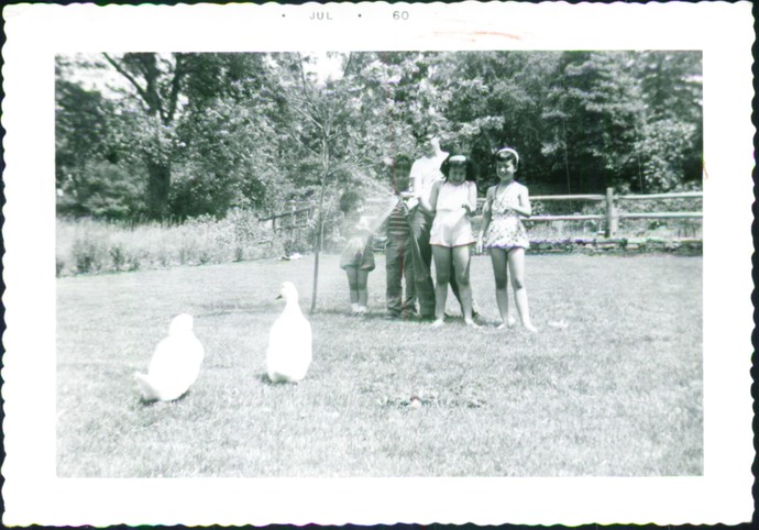 THE KIDS FEEDING THE DUCKS IB TEANECK