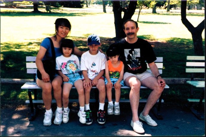 1995 GINHEE, SARAH, ANDY. BOB KUNID AND ANDY PRUEFER IN THE MIDDLR