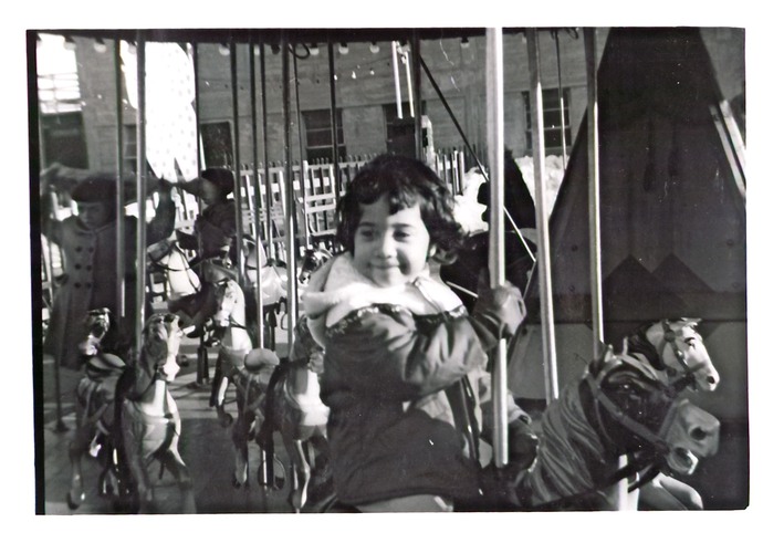 1958 DIANNE AGE 2 ON A MERRY GO ROUND