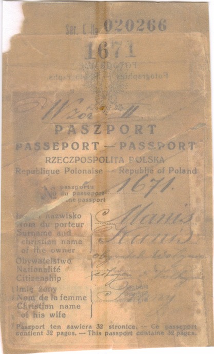 1920 POLISH PASSPORT